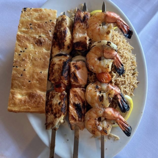 Seafood Skewer Kabob a la Carte.